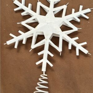 White Snowflake Tree Topper